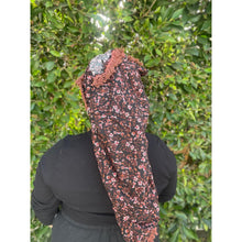 Israeli Tassel Embroidered Very Large Square - Midnight Bloom-Squares-The Little Tichel Lady