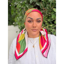 Paradisco Satin Print Square Headscarf-square-The Little Tichel Lady