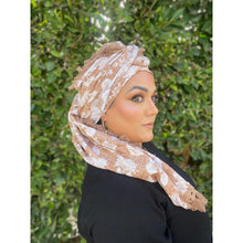 Israeli Tassel Embroidered Very Large Square - Neutral Floral-Squares-The Little Tichel Lady