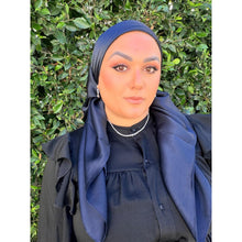 Luster Luxe Squares - Navy-Squares-The Little Tichel Lady