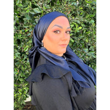 Luster Luxe Squares - Navy-Squares-The Little Tichel Lady