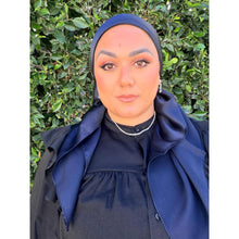 Luster Luxe Squares - Navy-Squares-The Little Tichel Lady