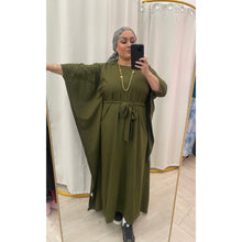 Kaftan Maxi Dress - Olive, XS-3X-dress-The Little Tichel Lady