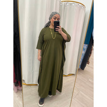 Kaftan Maxi Dress - Olive, XS-3X-dress-The Little Tichel Lady