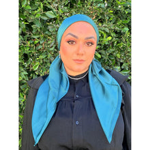 Luster Luxe Squares - Teal-Squares-The Little Tichel Lady