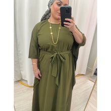 Kaftan Maxi Dress - Olive, XS-3X-dress-The Little Tichel Lady