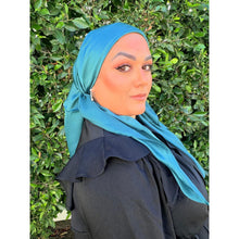 Luster Luxe Squares - Teal-Squares-The Little Tichel Lady