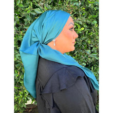 Luster Luxe Squares - Teal-Squares-The Little Tichel Lady