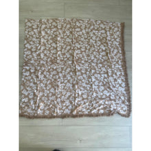 Israeli Tassel Embroidered Very Large Square - Neutral Floral-Squares-The Little Tichel Lady