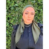 Luster Luxe Squares - Olive-Squares-The Little Tichel Lady