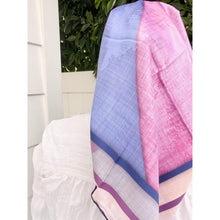 Painted Prism Satin Print Square Headscarf - Purple/Blue-square-The Little Tichel Lady