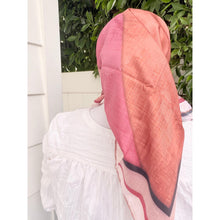 Painted Prism Satin Print Square Headscarf - Rosey-square-The Little Tichel Lady