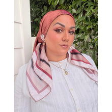 Painted Prism Satin Print Square Headscarf - Rosey-square-The Little Tichel Lady