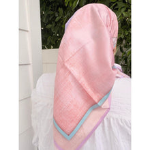 Painted Prism Satin Print Square Headscarf - Pink-square-The Little Tichel Lady