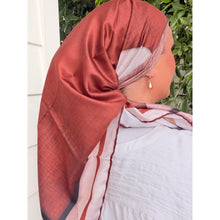 Painted Prism Satin Print Square Headscarf - Rust/Black-square-The Little Tichel Lady