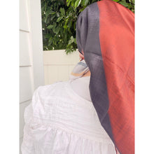 Painted Prism Satin Print Square Headscarf - Rust/Black-square-The Little Tichel Lady