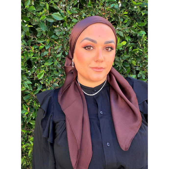 Luster Luxe Squares - Espresso-Squares-The Little Tichel Lady