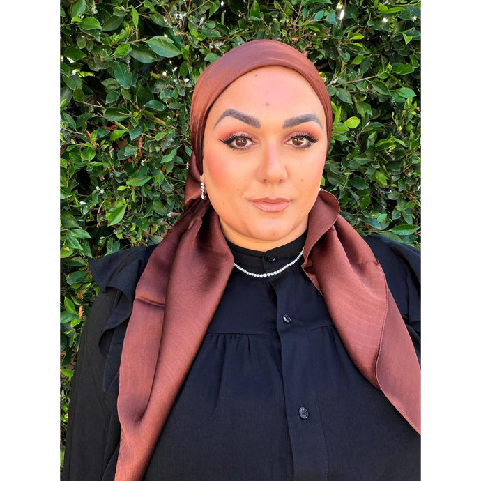 Luster Luxe Squares - Chestnut-Squares-The Little Tichel Lady