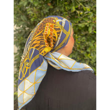 Gucci Authentic Vintage Designer Headscarf, Equestrian Animal Print-Designer headscarf-The Little Tichel Lady