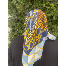 Gucci Authentic Vintage Designer Headscarf, Equestrian Animal Print-Designer headscarf-The Little Tichel Lady