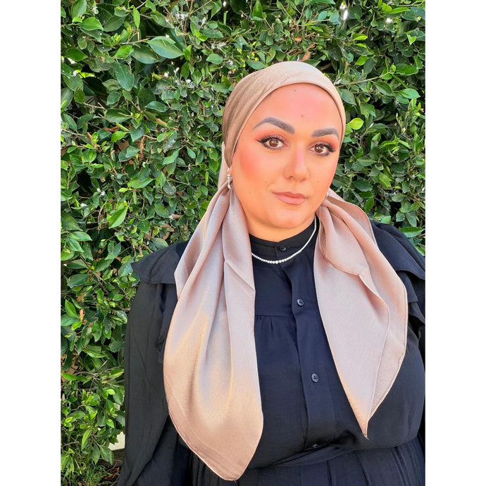 Luster Luxe Squares - Caramel-Squares-The Little Tichel Lady