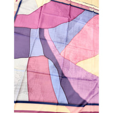 Painted Prism Satin Print Square Headscarf - Purple/Blue-square-The Little Tichel Lady