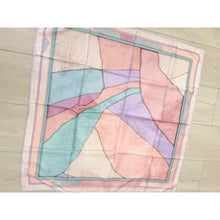 Painted Prism Satin Print Square Headscarf - Pink-square-The Little Tichel Lady