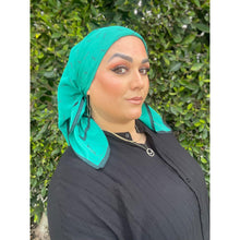 YSL Authentic Vintage Designer Headscarf, Emerald Monogram-Designer headscarf-The Little Tichel Lady