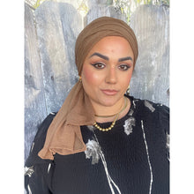 Israeli Lightweight Shimmery Headwrap - Neutral-Long wrap-The Little Tichel Lady