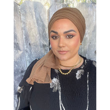 Israeli Lightweight Shimmery Headwrap - Neutral-Long wrap-The Little Tichel Lady