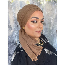 Israeli Lightweight Shimmery Headwrap - Neutral-Long wrap-The Little Tichel Lady