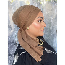 Israeli Lightweight Shimmery Headwrap - Neutral-Long wrap-The Little Tichel Lady