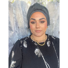 Israeli Lightweight Shimmery Headwrap - Mid-tone Silver-Long wrap-The Little Tichel Lady