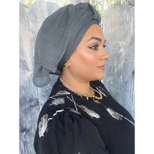 Israeli Lightweight Shimmery Headwrap - Mid-tone Silver-Long wrap-The Little Tichel Lady