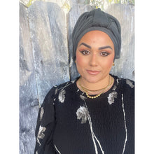 Israeli Lightweight Shimmery Headwrap - Mid-tone Silver-Long wrap-The Little Tichel Lady