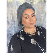 Israeli Lightweight Shimmery Headwrap - Mid-tone Silver-Long wrap-The Little Tichel Lady