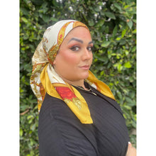 Ferragamo Authentic Vintage Designer Headscarf, Flowers & Drawings-Designer headscarf-The Little Tichel Lady