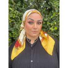 Ferragamo Authentic Vintage Designer Headscarf, Flowers & Drawings-Designer headscarf-The Little Tichel Lady