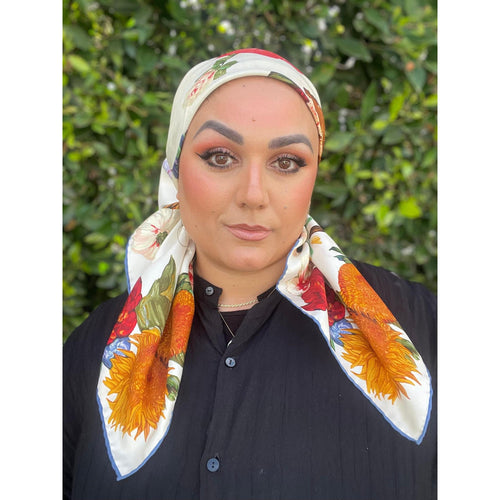 Gucci Authentic Vintage Designer Headscarf, Couture Vases-Designer headscarf-The Little Tichel Lady