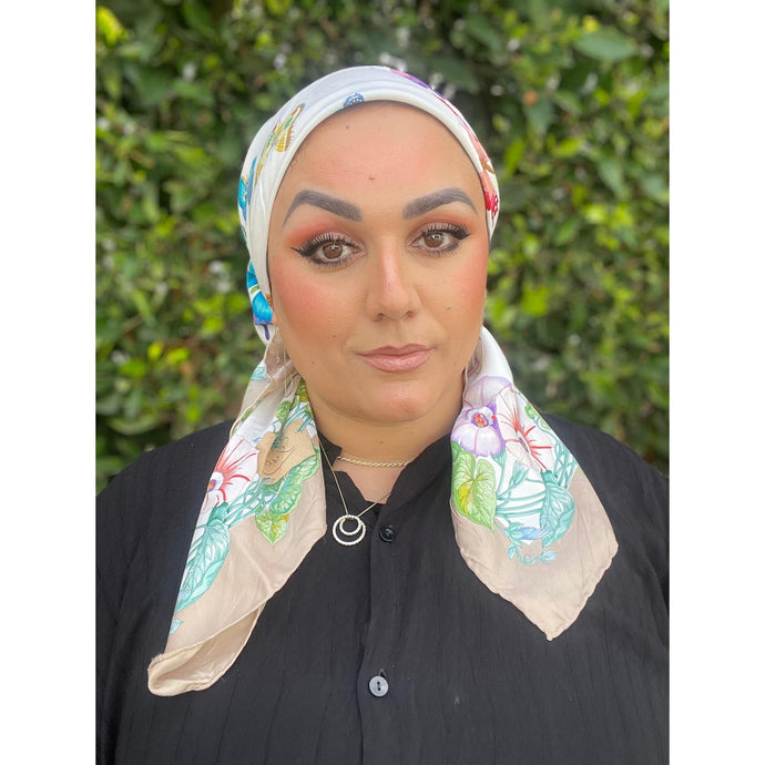 Gucci Authentic Vintage Designer Headscarf, Flora Butterflies-Designer headscarf-The Little Tichel Lady