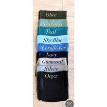 Luster Luxe Squares - Navy-Squares-The Little Tichel Lady