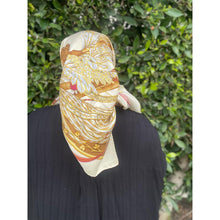 Ferragamo Authentic Vintage Designer Headscarf, Neutral Birds-Designer headscarf-The Little Tichel Lady