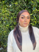 Luxe Satin Non-Slip Pretied - Chocolate Brown-pretieds-The Little Tichel Lady