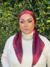 Luxe Satin Non-Slip Pretied - Burgundy-pretieds-The Little Tichel Lady