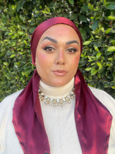 Luxe Satin Non-Slip Pretied - Burgundy-pretieds-The Little Tichel Lady