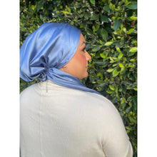 Luxe Satin Non-Slip Pretied - Blue-pretieds-The Little Tichel Lady