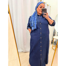 Cotton Denim Shirt Dress-dress-The Little Tichel Lady