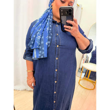 Cotton Denim Shirt Dress-dress-The Little Tichel Lady
