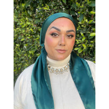 Luxe Satin Non-Slip Pretied - Teal Green-pretieds-The Little Tichel Lady