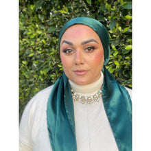 Luxe Satin Non-Slip Pretied - Teal Green-pretieds-The Little Tichel Lady